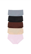 PINK - Paquete de 5 panties Ropa interior hipster sin costuras