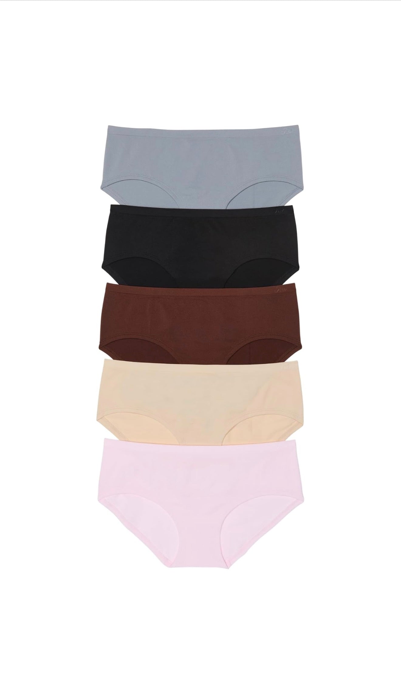 PINK - Paquete de 5 panties Ropa interior hipster sin costuras