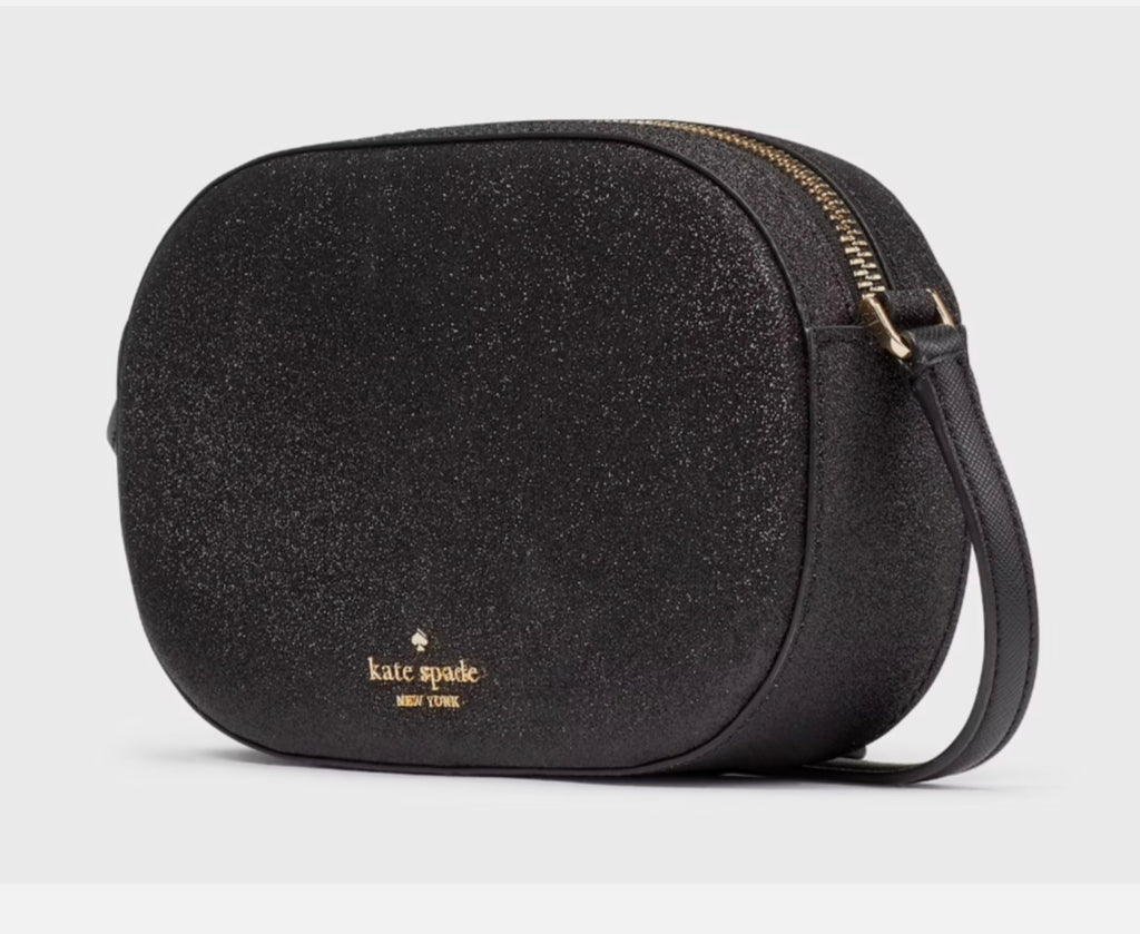 Kate Spade Glimmer Black Oval Crossbody Bag
