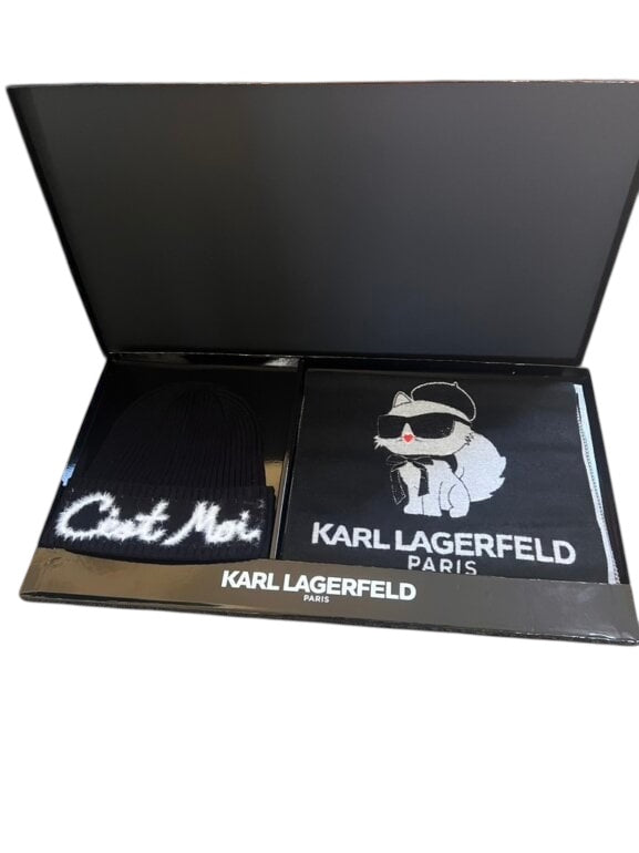 Conjunto de gorro de punto Karl Lagerfeld Paris C'est Moi y bufanda Choupette.